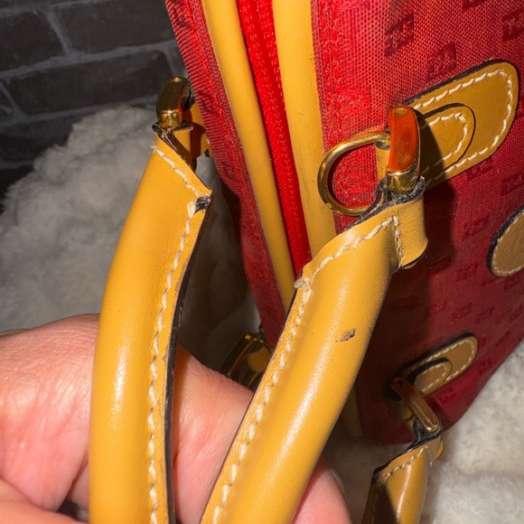 Fendi ❤️ Red FF Jacquard Mini Boston Satchel Bag. Vintage. With COA - Picture 7 of 13